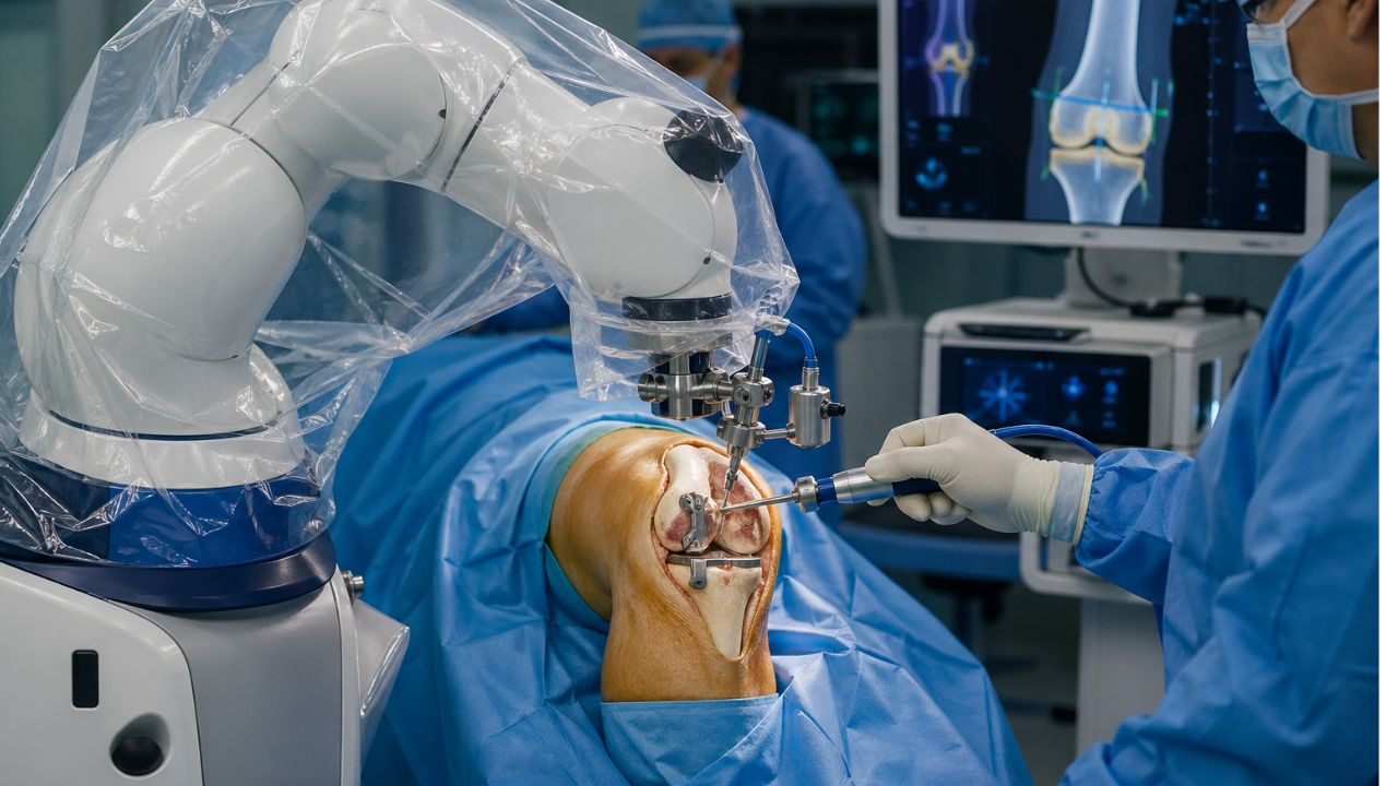 Robotic precision knee surgery