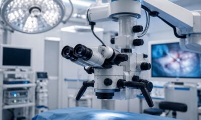 surgical microscope in operating room