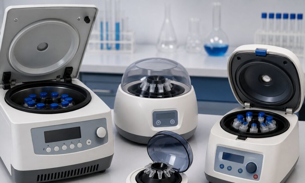 Medical laboratory centrifuges